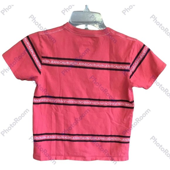 Calvin Klein Jeans Boys Size 8 Small Red Tee T-shirt - Picture 2 of 4
